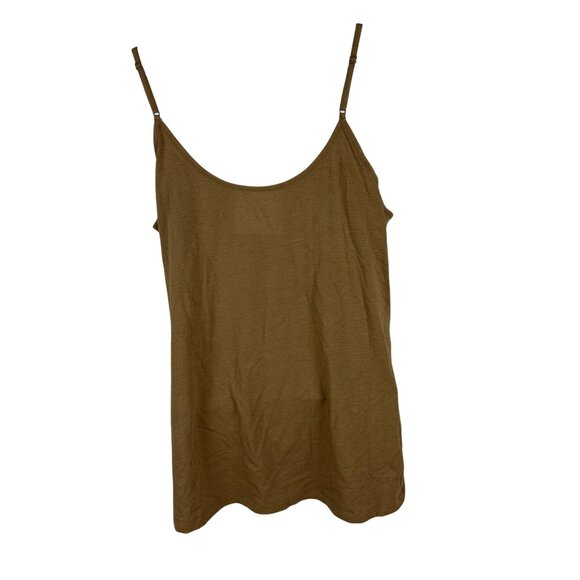 Time And Tru Womens Brown Spaghetti Strap Tank Top Size L - Picture 2 of 5